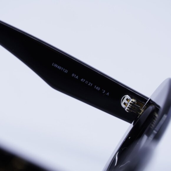 Loewe LW40112I 01A Sunglasses Black Butterfly Frame, Grey Lenses - Picture 6 of 10